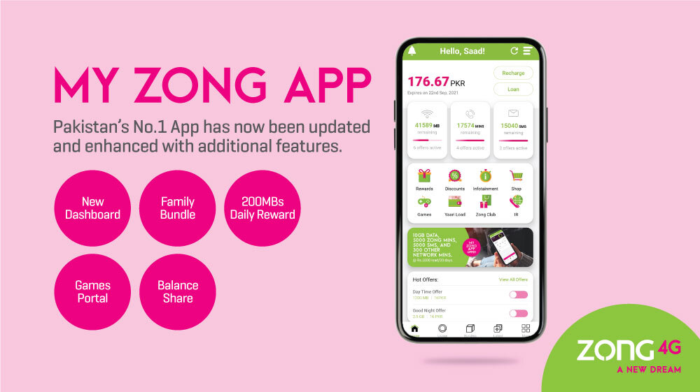 How to check zong remaining minutes by my zong app