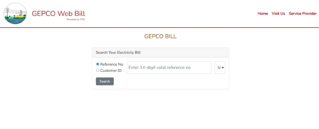 GEPCO web bill