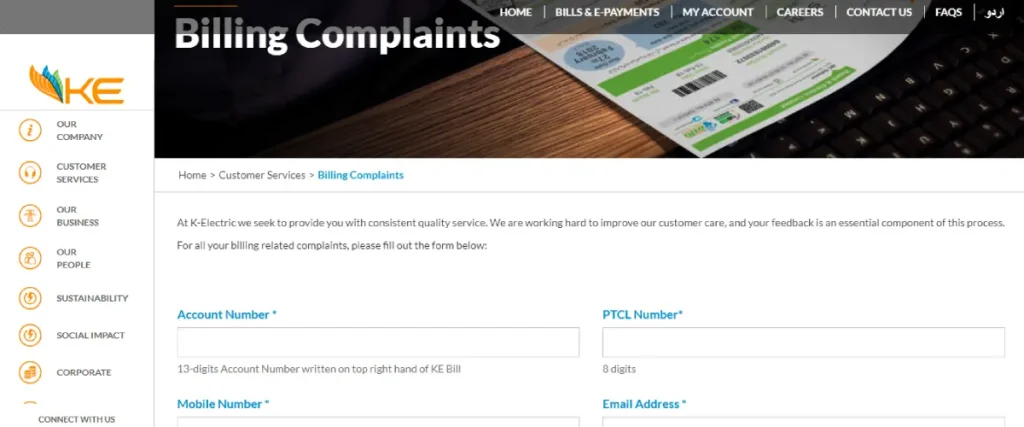 KE-billing complaints