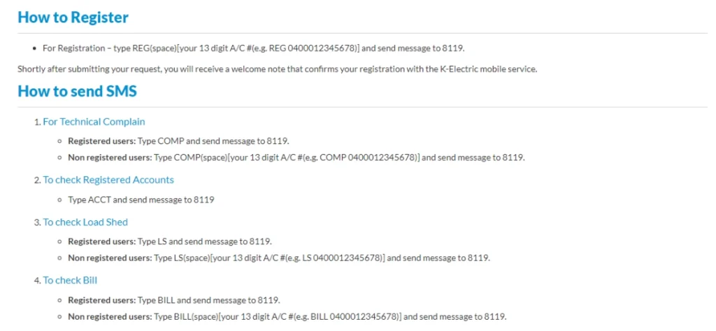 How To Check K Electric Duplicate Bill Online sms alert