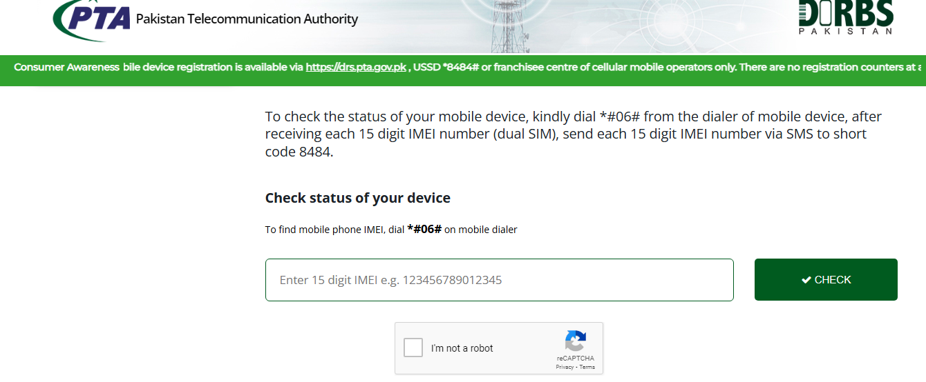 PTA Mobile tax, PTA tax