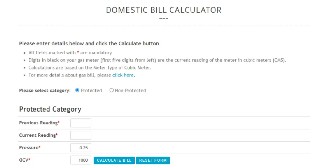 SSGC Online Bill