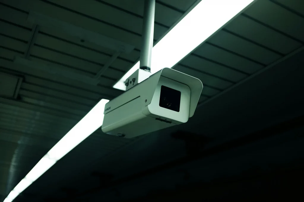 CCTV camera monitoring area in hospital for patient safety