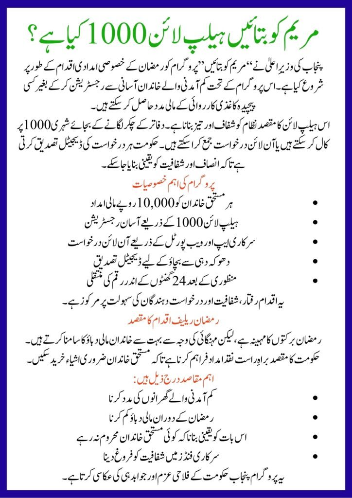 Punjab CM Launches “Maryam Ko Batayein