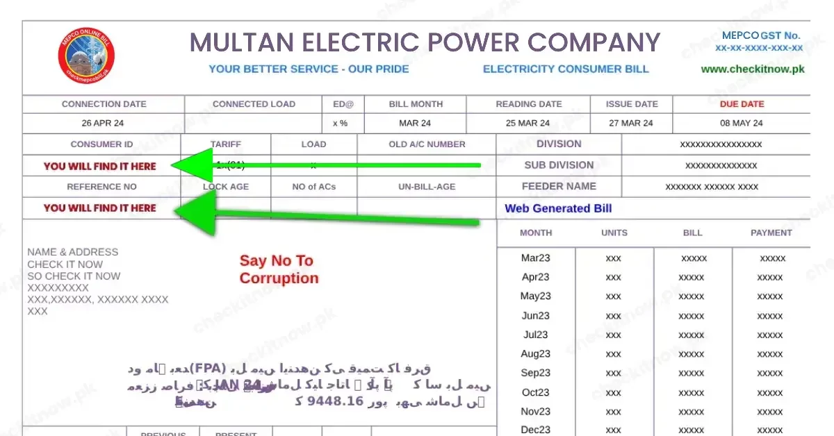 How To Check MEPCO Bill Online through website