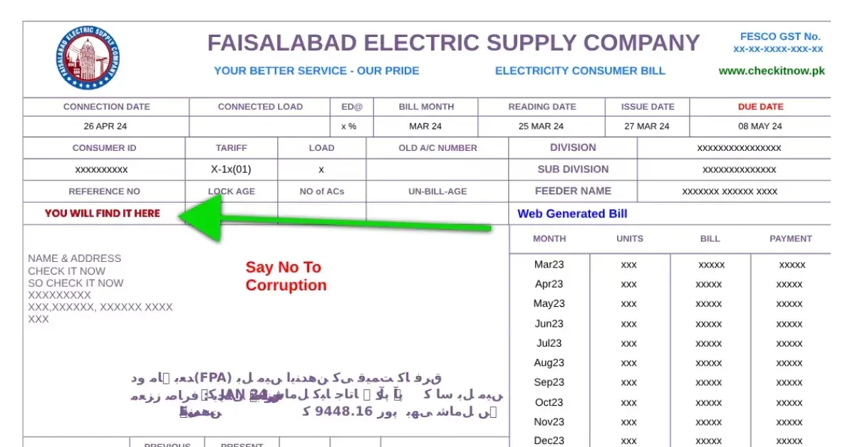 How To Check FESCO Bill Online